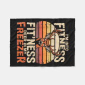 Fitness Deer In My Zer Deer Hunting  フリースブランケット (正面(横))