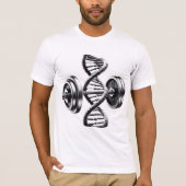 Fitness DNA Helix Dumbbells T-Shirt Tシャツ (正面)