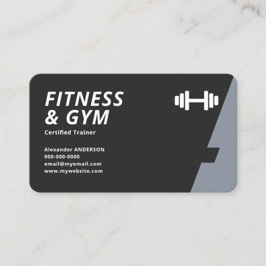Fitness & Gym Trainer 名刺 (正面)