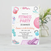 Fitness gymnastic party theme invitation 招待状 (スタンド正面)