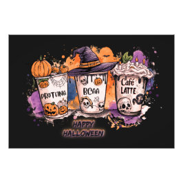 Fitness Halloween 🎃Protein, BCAA & Café Latte フォトプリント