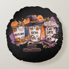 Fitness Halloween 🎃Protein, BCAA & Café Latte ラウンドクッション