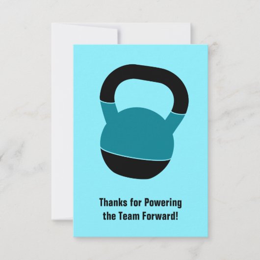 Fitness Kettlebell Portrait Referral Thank You ノートカード (正面)