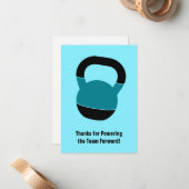 Fitness Kettlebell Portrait Referral Thank You ノートカード (正面/裏面インサイチュ)