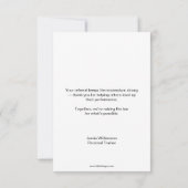 Fitness Kettlebell Portrait Referral Thank You ノートカード (裏面)