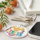 Fitness Lifestyle – Train Hard Stay Strong キーホルダー (正面右)