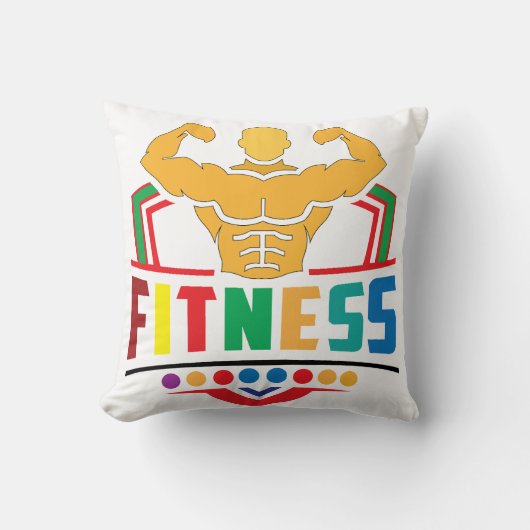 Fitness Lifestyle – Train Hard Stay Strong クッション (正面)