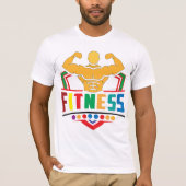Fitness Lifestyle – Train Hard Stay Strong Tシャツ (正面)