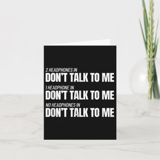 Fitness Meme - Don't Talk To Me At The Gym - Funny カード (正面)