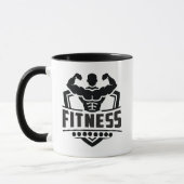 Fitness Motivation Graphic | Strong & Active Life マグカップ (左)