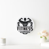 Fitness Motivation Graphic | Strong & Active Life ラウンド壁時計 (ホーム)