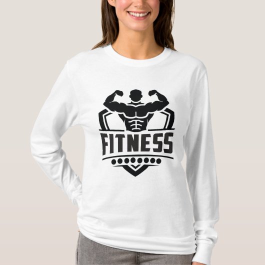 Fitness Motivation Graphic | Strong & Active Life Tシャツ (正面)