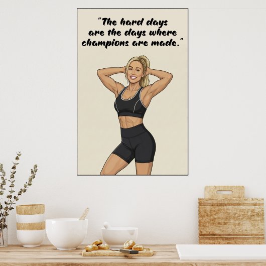 Fitness Motivation Poster  ポスター (キッチン)