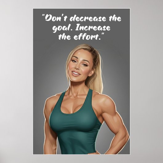Fitness Motivation Poster – Increase the Effort ポスター (正面)