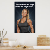 Fitness Motivation Poster – Make the Days Count ポスター (キッチン)