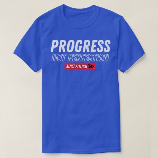 Fitness Motivation Progress Not Perfection Just Fi Tシャツ (デザイン正面)