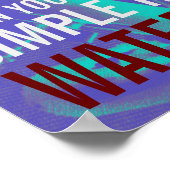 Fitness motivation text blue background ポスター (角)