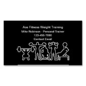 Fitness Personal Trainer And Coach マグネット名刺 (正面)