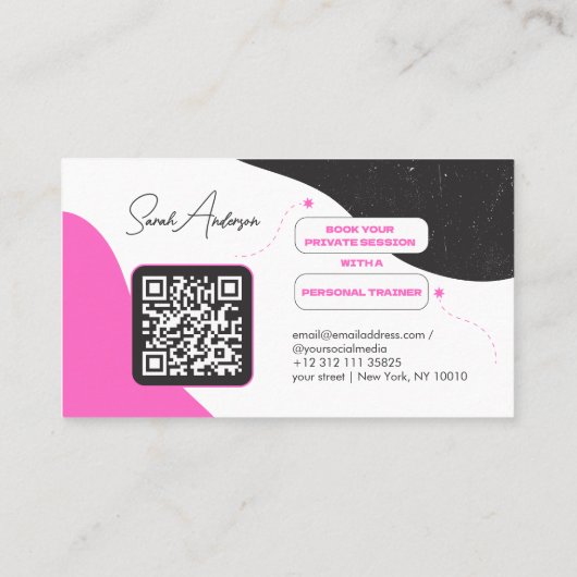Fitness Personal Trainer Business Card 名刺 (裏面)
