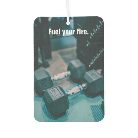 Fitness Photo - Fuel Your Fire カーエアーフレッシュナー (正面)