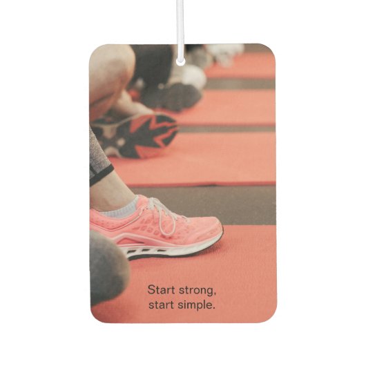 Fitness Photo - Start Strong, Start Simple カーエアーフレッシュナー (正面)