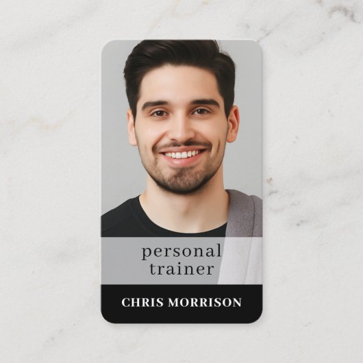 Fitness QR Code Personal Trainer Professional 名刺 (正面)