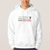 Fitness Quote Pullover Hoodie – Minimal Text Desig パーカ (正面)