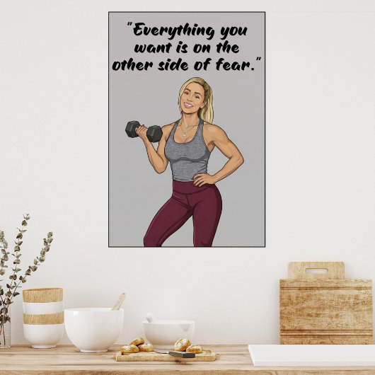Fitness Quotes Poster ポスター (キッチン)