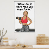 Fitness Quotes Poster ポスター (キッチン)