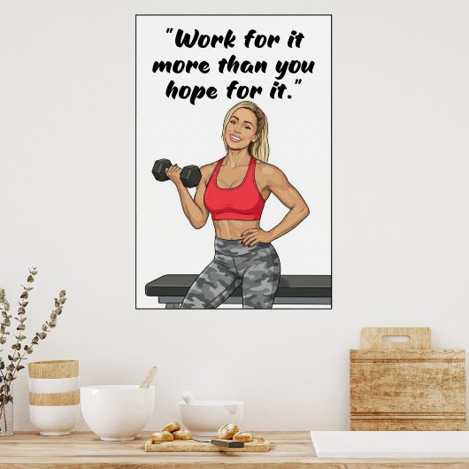Fitness Quotes Poster ポスター (キッチン)