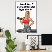 Fitness Quotes Poster ポスター (ホームオフィス)