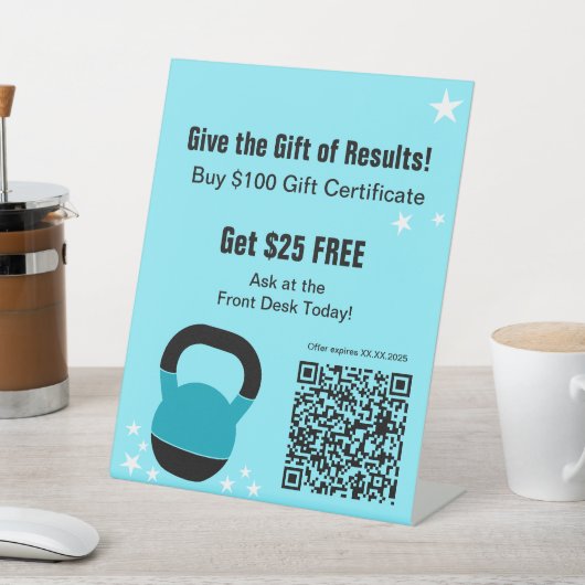 Fitness Results Christmas Gift Certificate 台座サイン (インサイチュ)