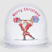 Fitness Santa Christmas Snow Globe (正面)