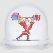 Fitness Santa Christmas Snow Globe (裏面)