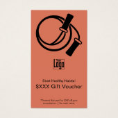 Fitness Starter Orange Black Gift Voucher Card (正面)