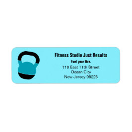 Fitness Studio Motto Kettlebell Return Address ラベル