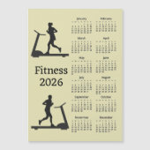 Fitness Treadmill 2026 Calendar Magnetic Card (正面)