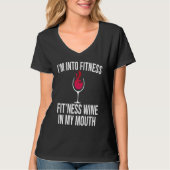 Fitness Wine In Mouth Drinking  Drinker Sayings Gr Tシャツ (正面)