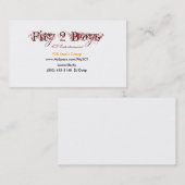 Fity 2人の男の子、www.MySpace.com/Fity2CT、(502) 435… 名刺 (正面/裏面)