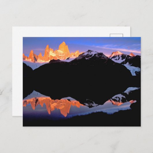 Fitz Roy Group Reflected in Glacial Lakes ポストカード (正面/裏面)