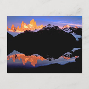 Fitz Roy Group Reflected in Glacial Lakes ポストカード