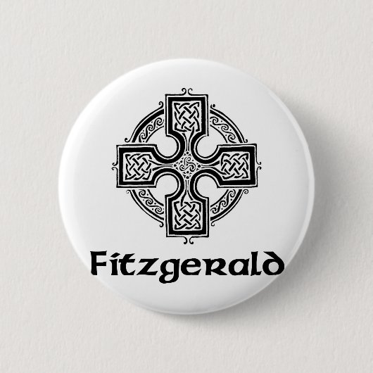Fitzgeraldのケルト十字 缶バッジ (正面)