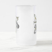 Fitzpatrickのタータンチェックのライオン フロストグラスビールジョッキ (中央)