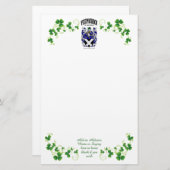 Fitzpatrickの頭の付いたノート文房具 便箋 (正面/裏面)