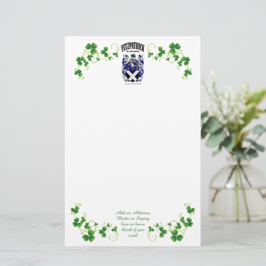 Fitzpatrickの頭の付いたノート文房具 便箋 (スタンド正面)