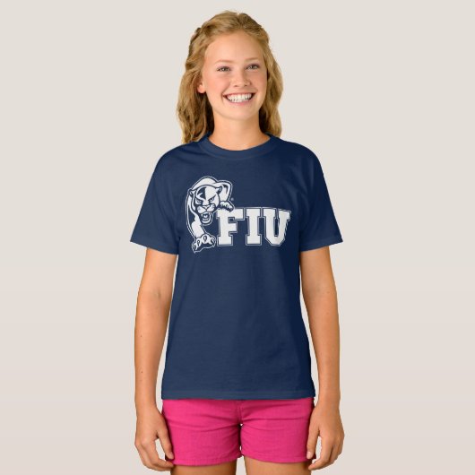 FIUパンザー-ホワイトロゴ Tシャツ (正面フル)