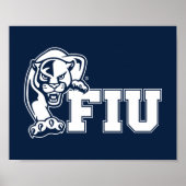 FIU Panthers – ホワイトロゴ ポスター (正面)