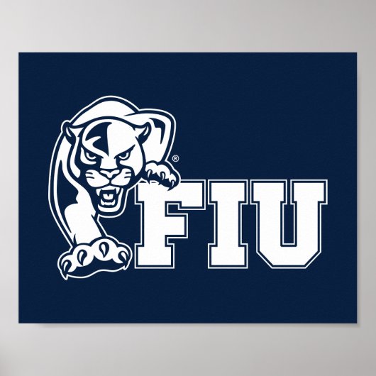 FIU Panthers – ホワイトロゴ ポスター (正面)