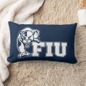 FIU Panthers – ホワイトロゴ ランバークッション (ブランケット)