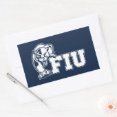 FIU Panthers – ホワイトロゴ 長方形シール (封筒)